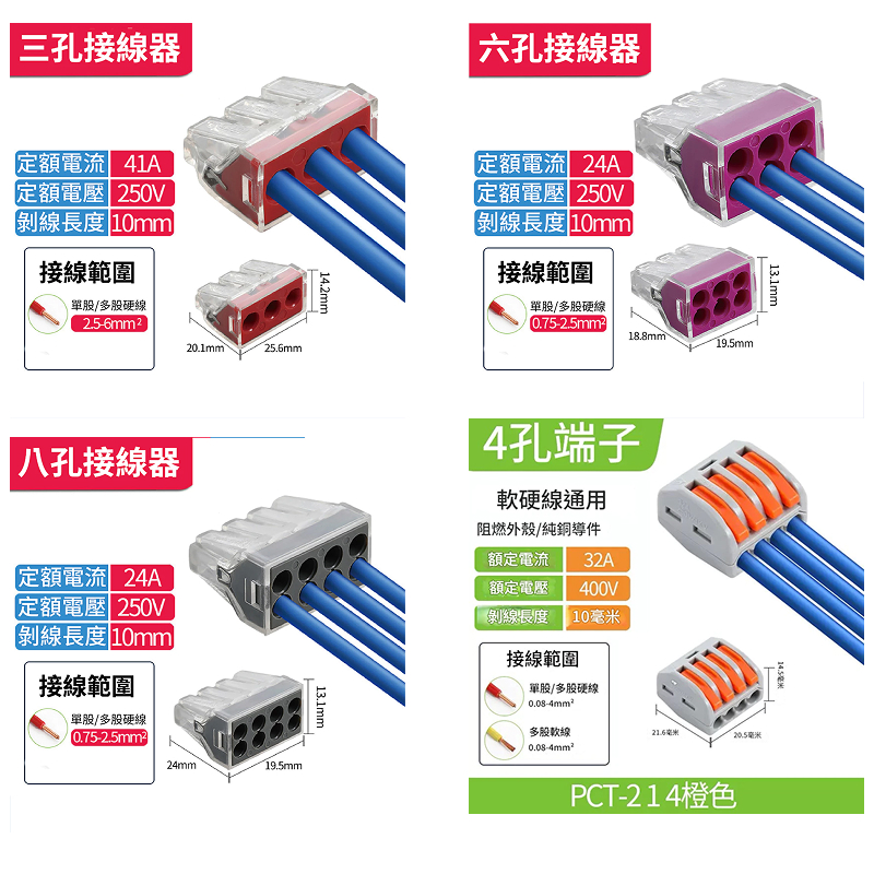 快速接線器 (多款可選)