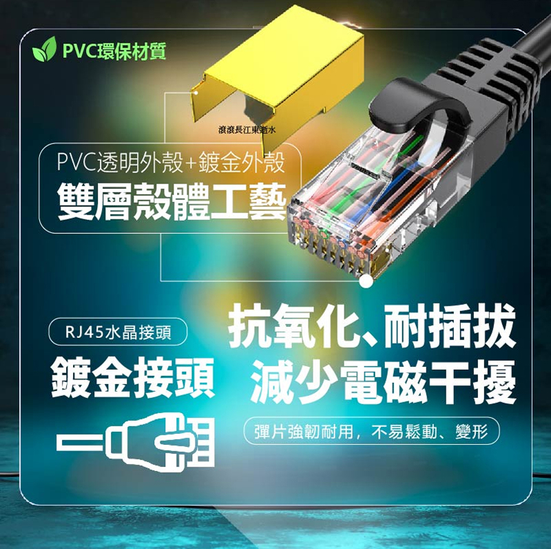 CAT8 系列 CT8G (黑色彎頭) 高速網路線