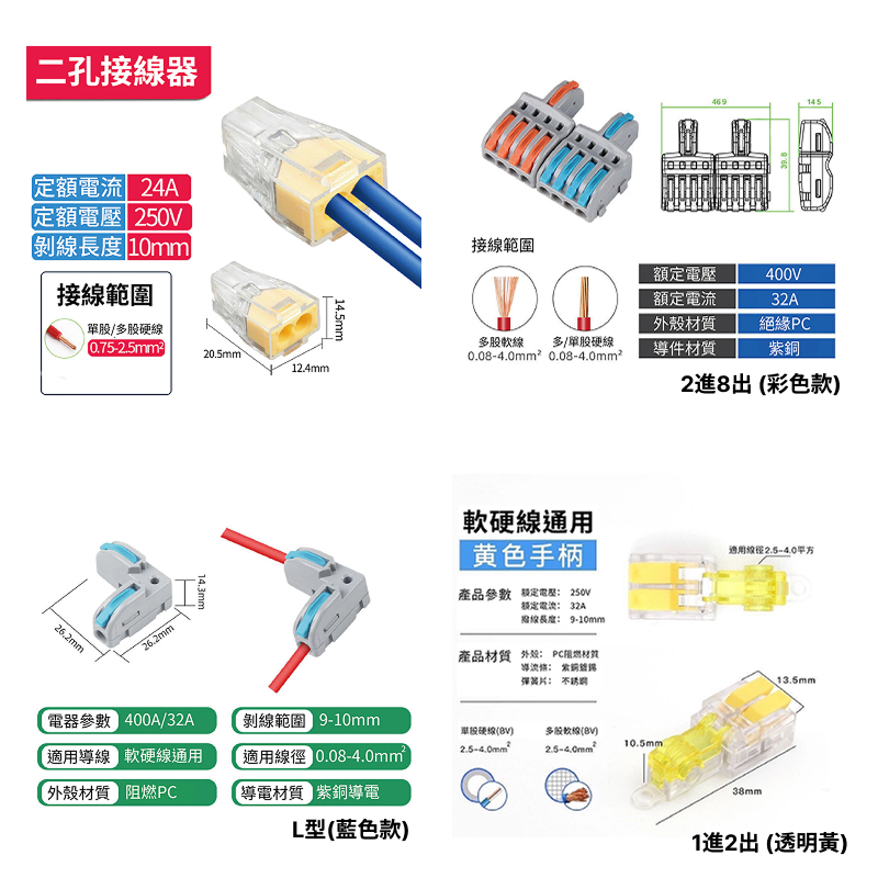 快速接線器 (多款可選)